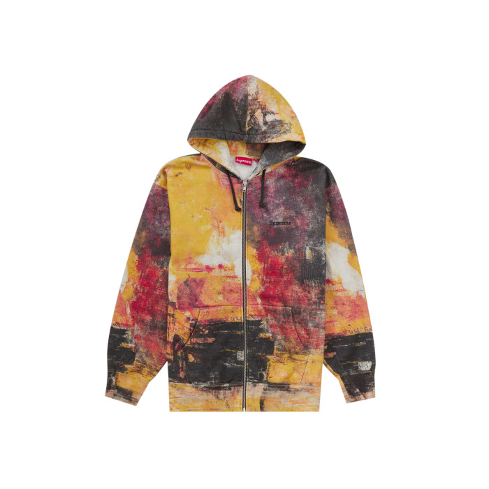 Supreme Fire Zip Up Hooded Sweatshirt Multicolor