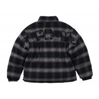 Supreme Flannel Reversible Puffer Jacket Black