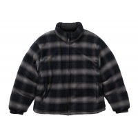 Supreme Flannel Reversible Puffer Jacket Black