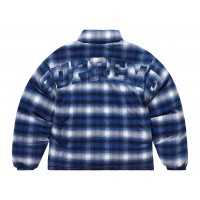 Supreme Flannel Reversible Puffer Jacket Grey