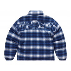 Supreme Flannel Reversible Puffer Jacket Grey
