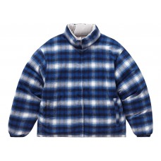 Supreme Flannel Reversible Puffer Jacket Grey