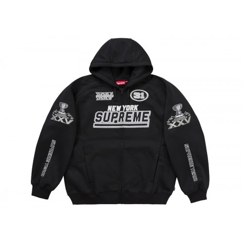 Supreme Football Zip Up Hooded Sweatshirt (FW25) Black Supreme Football Zip Up Hooded Sweatshirt (FW25) Black