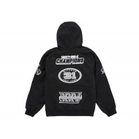 Supreme Football Zip Up Hooded Sweatshirt (FW25) Black