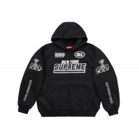 Supreme Football Zip Up Hooded Sweatshirt (FW25) Black
