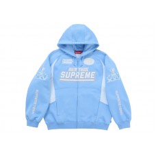 Supreme Football Zip Up Hooded Sweatshirt (FW25) Light Blue