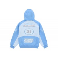 Supreme Football Zip Up Hooded Sweatshirt (FW25) Light Blue