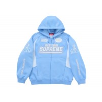 Supreme Football Zip Up Hooded Sweatshirt (FW25) Light Blue