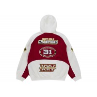 Supreme Football Zip Up Hooded Sweatshirt (FW25) White