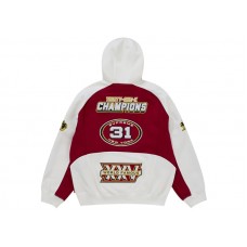 Supreme Football Zip Up Hooded Sweatshirt (FW25) White