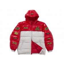Supreme Fox Racing Shiny Down Puffer Jacket White
