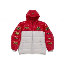 Supreme Fox Racing Shiny Down Puffer Jacket White