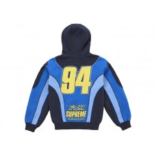 Supreme Fox Racing Zip Up Hooded Sweatshirt Blue