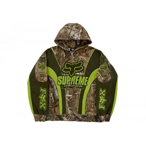 Supreme Fox Racing Zip Up Hooded Sweatshirt Realtree Hardwoods Camo