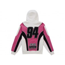 Supreme Fox Racing Zip Up Hooded Sweatshirt White