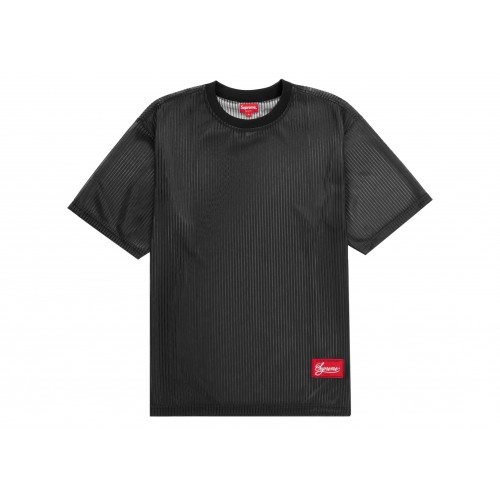 Оригинальный шмот Supreme Gradient Mesh Stripe Jersey Black - 70см