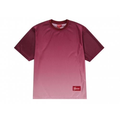 Оригинальный шмот Supreme Gradient Mesh Stripe Jersey Magenta - 70см