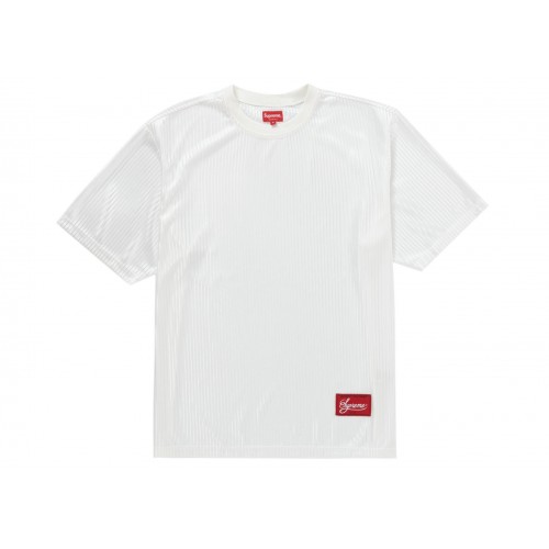 Оригинальный шмот Supreme Gradient Mesh Stripe Jersey White - 70см