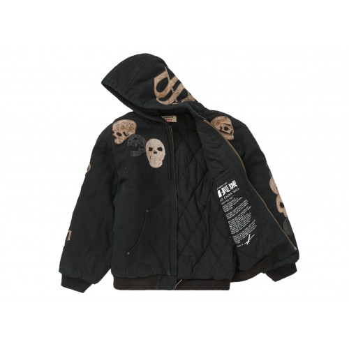 Оригинальный шмот Supreme Great China Wall Hooded Work Jacket Black - 70см