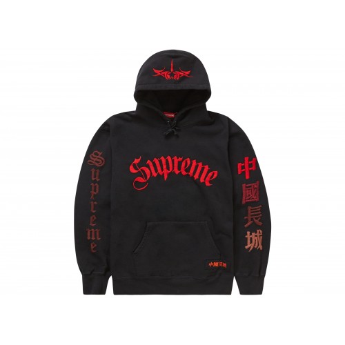 Оригинальный шмот Supreme Great China Wall Sword Hooded Sweatshirt Black