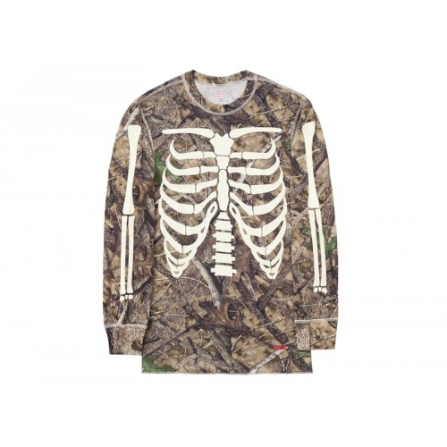 Supreme Hanes Bones Thermal Crew 1 Pack Woodland Camo