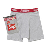 Supreme Hanes Boxer Briefs (2 Pack) Heather Grey