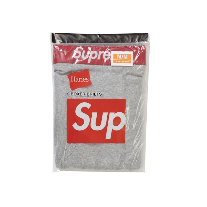 Набор трусов Supreme Hanes Boxer Briefs (2 Pack) Heather Grey Набор трусов Supreme Hanes Boxer Briefs (2 Pack) Heather Grey