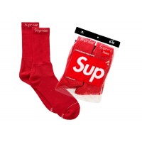 Supreme Hanes Socks (4 Pack) Red