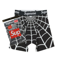 Supreme Hanes Spider-Man Boxer Briefs (2 Pack) Black