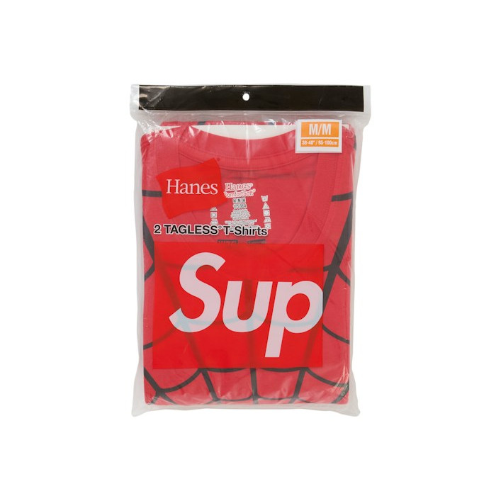 Набор футболок Supreme Hanes Spider-Man Tagless Tees (2 Pack) Red Набор футболок Supreme Hanes Spider-Man Tagless Tees (2 Pack) Red