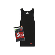 Supreme Hanes Tagless Tank Tops (3 Pack) Black