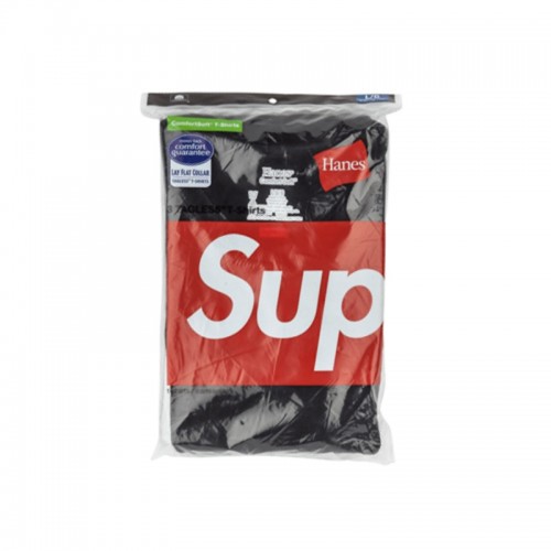 Supreme Hanes Tagless Tees (3 Pack) Black