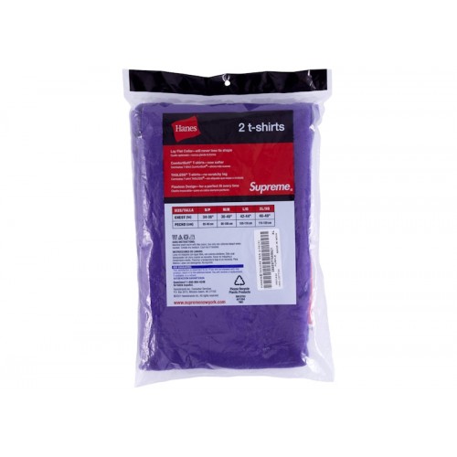 Supreme Hanes Tagless Tees (2 Pack) Purple Supreme Hanes Tagless Tees (2 Pack) Purple