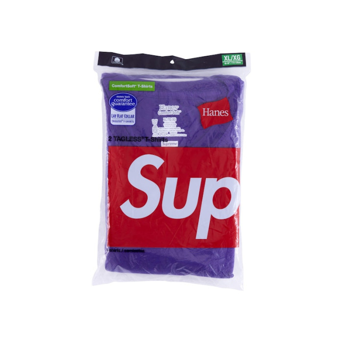 Supreme Hanes Tagless Tees (2 Pack) Purple