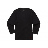 Supreme Hanes Thermal Crew (1 Pack) Black