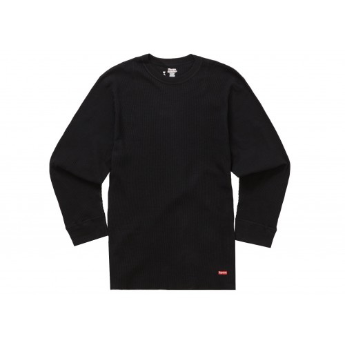 Оригинальный шмот Supreme Hanes Thermal Crew (1 Pack) Black