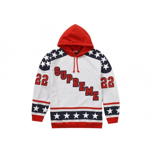 Оригинальный шмот Supreme Hockey Hooded Sweatshirt (FW22) Ash Grey