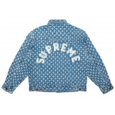 Supreme Hole Punch Denim Trucker Jacket Blue