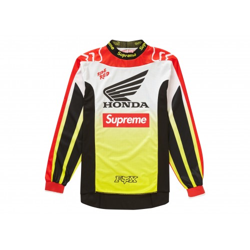 Оригинальный шмот Supreme Honda Fox Racing Moto Jersey Top Red