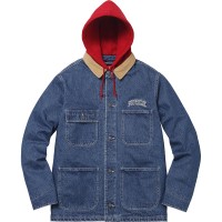 Supreme Hooded Chore Coat Blue