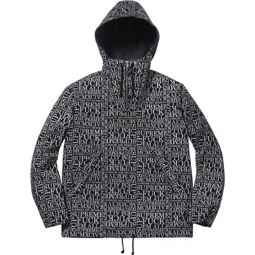 Supreme Hooded Denim Pullover Black