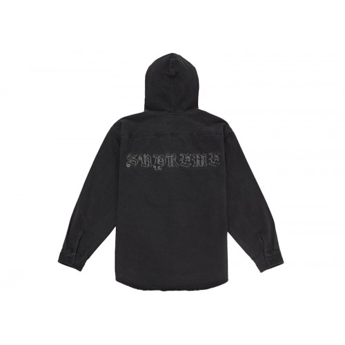 Supreme Hooded Denim Shirt Black
