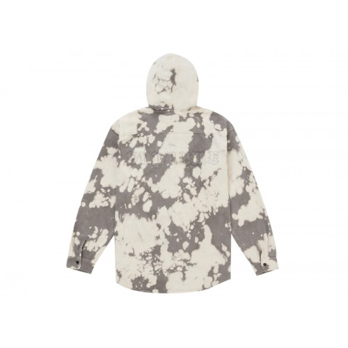 Supreme Hooded Denim Shirt Bleached