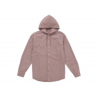 Supreme Hooded Denim Shirt Pink