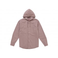 Supreme Hooded Denim Shirt Pink