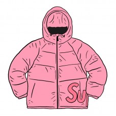 Supreme Hooded Down Down Jacket Pink