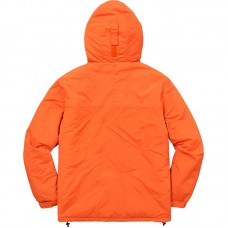 Supreme Hooded Logo Half Zip Pullover Orange
