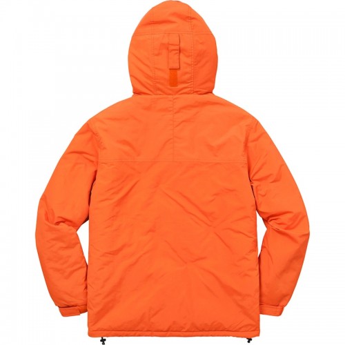 Supreme Hooded Logo Half Zip Pullover Orange