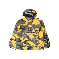 Supreme Hooded Logo Half Zip Pullover Yellow Camo