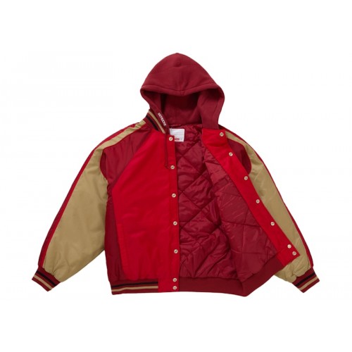 Supreme Hooded Stadium Jacket Red
